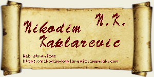 Nikodim Kaplarević vizit kartica